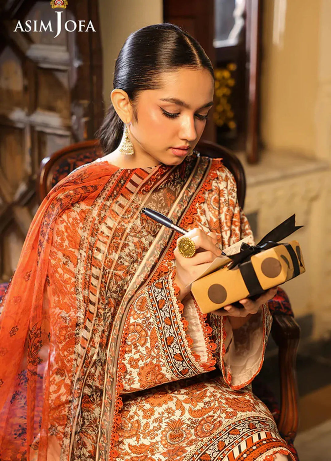 Asim Jofa Embroidered Lawn Suits Unstitched 3 Piece AJ25FE AJUBF-89 - Summer Collection