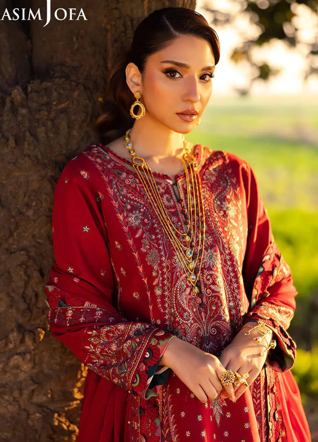 Asim Jofa Embroidered Lawn Suits Unstitched 3 Piece AJ25LL AJELL-06-UNS - Summer Collection