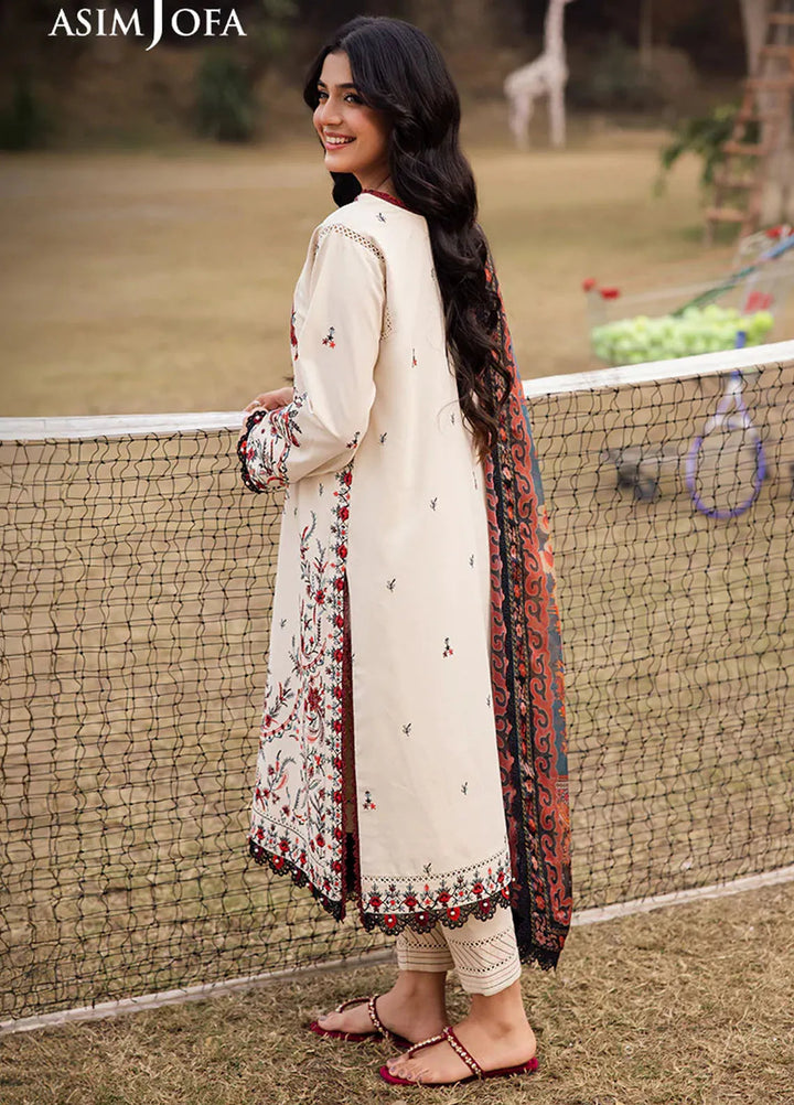 Asim Jofa Embroidered Lawn Suits Unstitched 3 Piece AJ25P4 AJUBJ-14 - Summer Collection