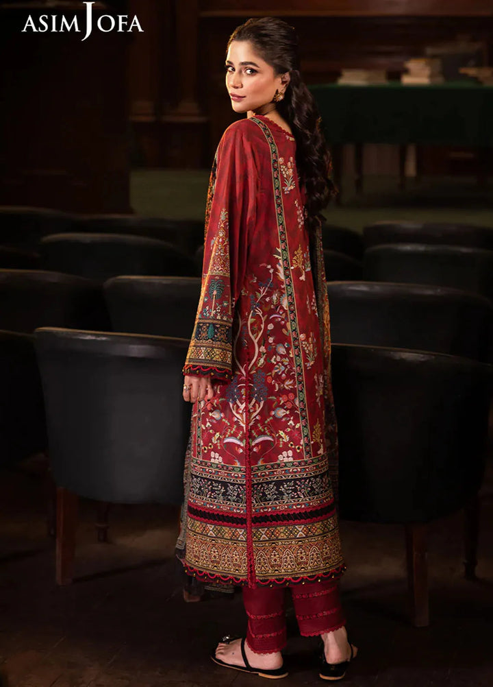 Asim Jofa Embroidered Lawn Suits Unstitched 3 Piece AJ25P6 AJUBJ-09 - Summer Collection