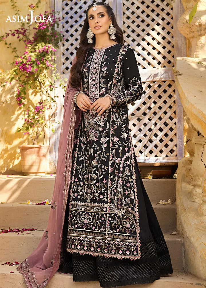 Asim Jofa Embroidered Lawn Unstitched Suit 3 Piece AJ23EL AJLR-05 - Luxury Lawn Collection