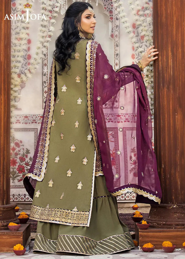 Asim Jofa Embroidered Lawn Unstitched Suit 3 Piece AJ23EL AJLR-06 - Luxury Lawn Collection