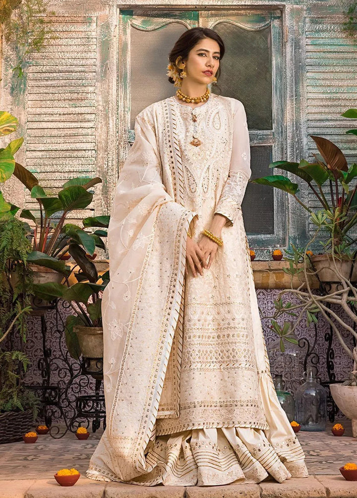Asim Jofa Embroidered Lawn Unstitched Suit 3 Piece AJ23EL AJLR-07 - Luxury Lawn Collection