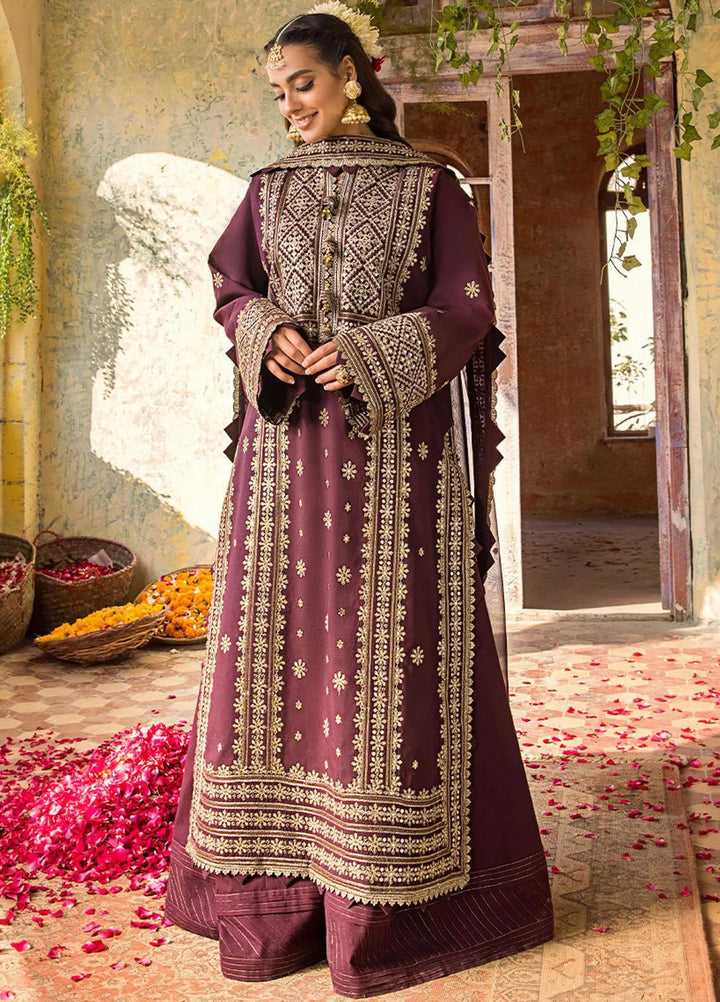 Asim Jofa Embroidered Lawn Unstitched Suit 3 Piece AJ23EL AJLR-08 - Luxury Lawn Collection
