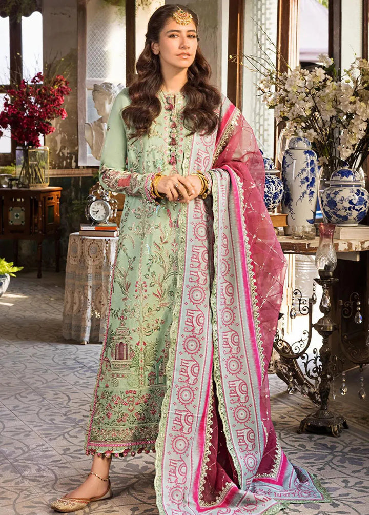 Asim Jofa Embroidered Lawn Unstitched Suit 3 Piece AJ23EL AJLR-10 - Luxury Lawn Collection
