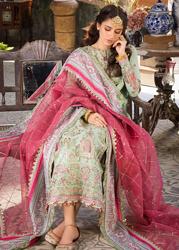 Asim Jofa Embroidered Lawn Unstitched Suit 3 Piece AJ23EL AJLR-10 - Luxury Lawn Collection