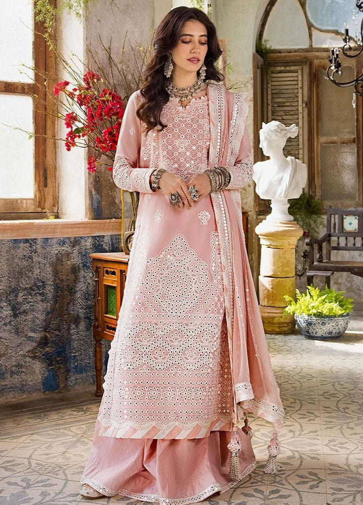 Asim Jofa Embroidered Lawn Unstitched Suit 3 Piece AJ23EL AJLR-15 - Luxury Lawn Collection