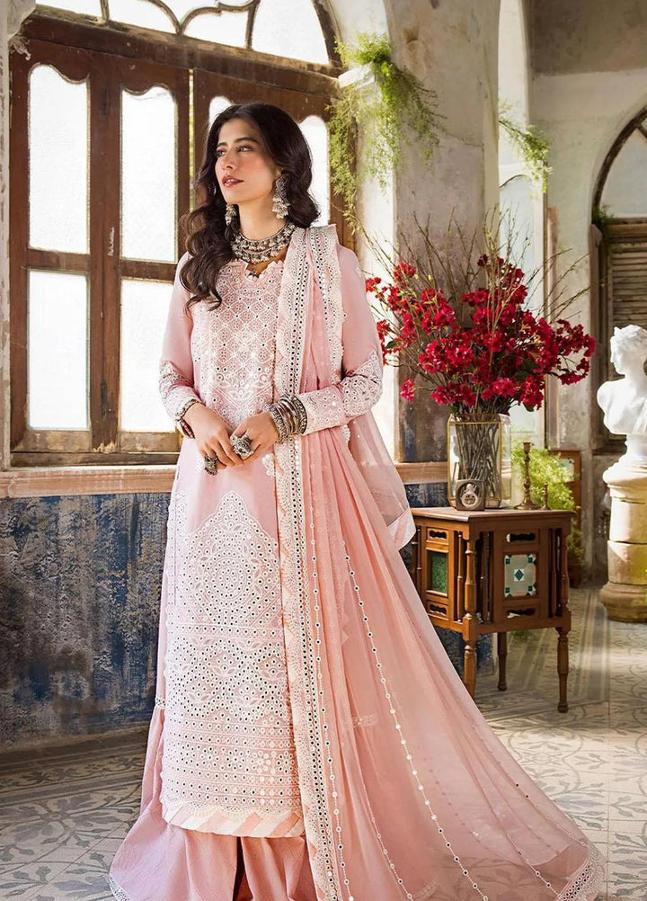 Asim Jofa Embroidered Lawn Unstitched Suit 3 Piece AJ23EL AJLR-15 - Luxury Lawn Collection