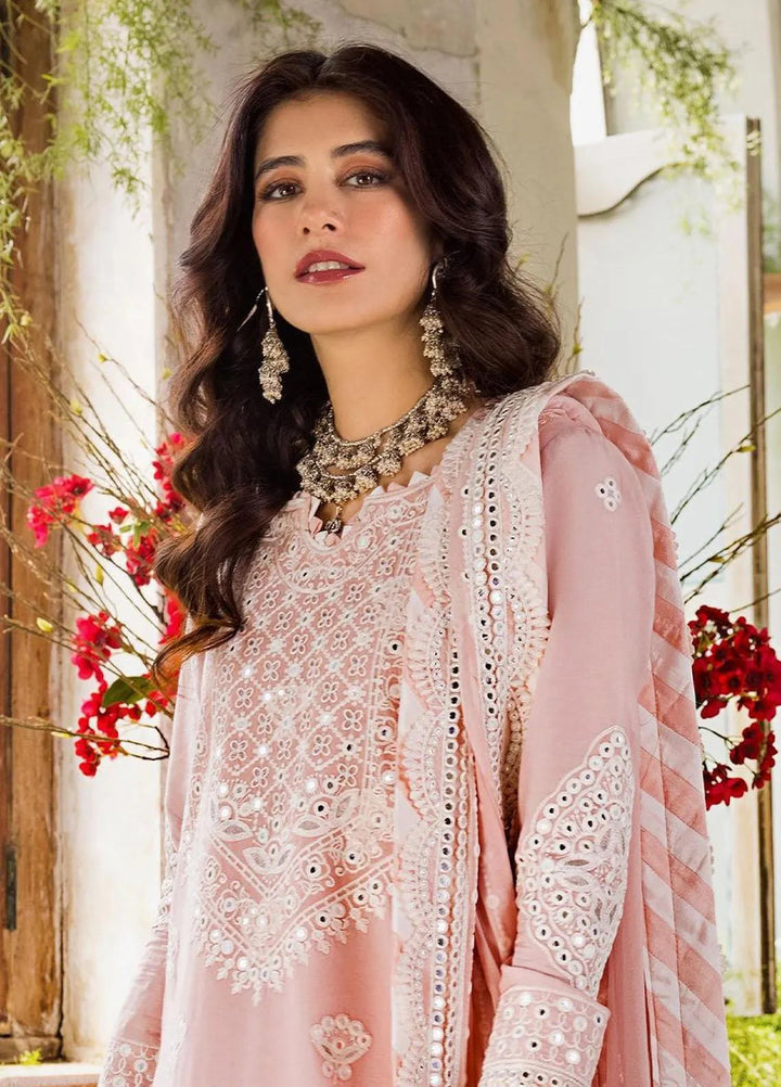 Asim Jofa Embroidered Lawn Unstitched Suit 3 Piece AJ23EL AJLR-15 - Luxury Lawn Collection