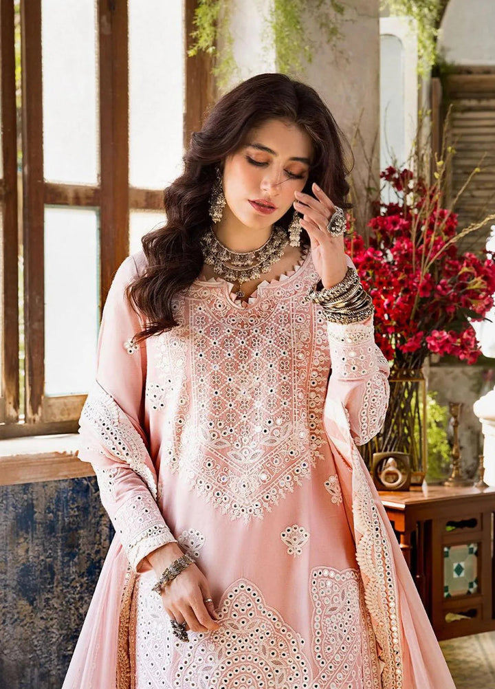 Asim Jofa Embroidered Lawn Unstitched Suit 3 Piece AJ23EL AJLR-15 - Luxury Lawn Collection