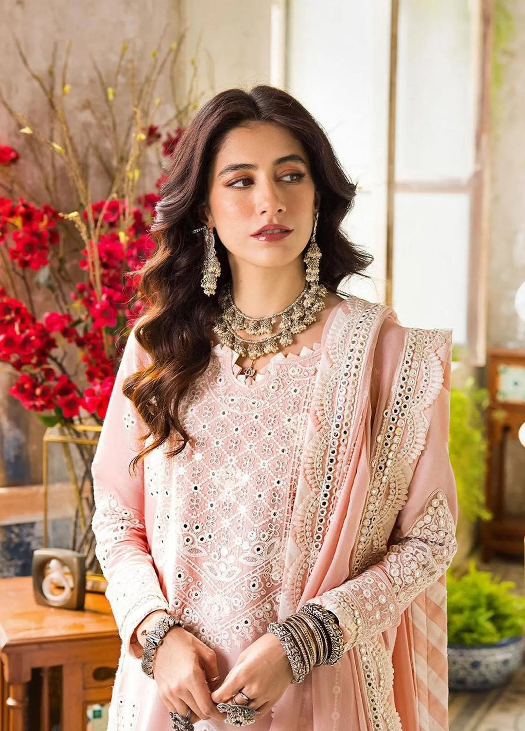 Asim Jofa Embroidered Lawn Unstitched Suit 3 Piece AJ23EL AJLR-15 - Luxury Lawn Collection