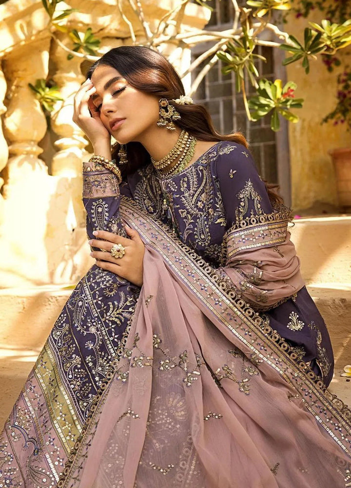 Asim Jofa Embroidered Lawn Unstitched Suit 3 Piece AJ23EL AJLR-16 - Luxury Lawn Collection