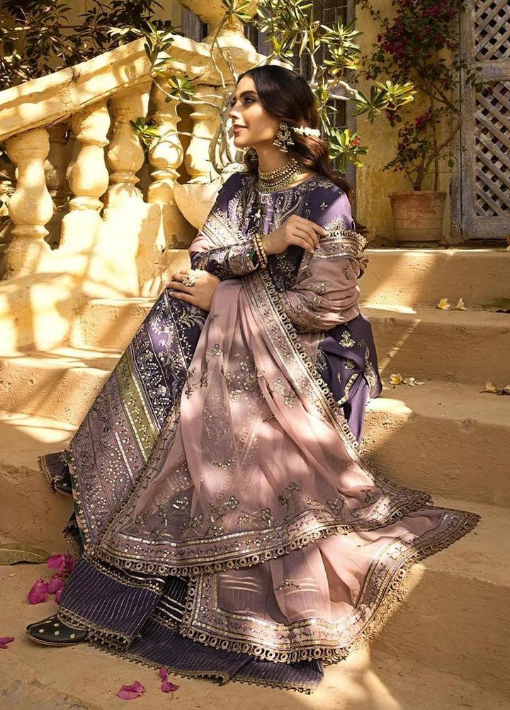 Asim Jofa Embroidered Lawn Unstitched Suit 3 Piece AJ23EL AJLR-16 - Luxury Lawn Collection