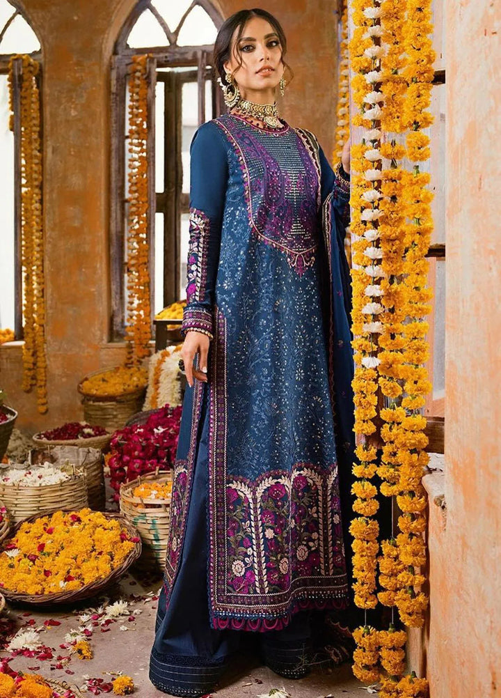 Asim Jofa Embroidered Lawn Unstitched Suit 3 Piece AJ23EL AJLR-19 - Luxury Lawn Collection