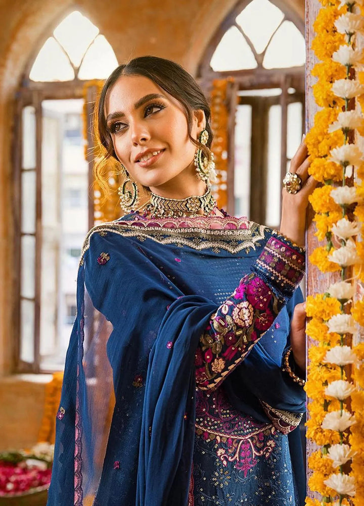 Asim Jofa Embroidered Lawn Unstitched Suit 3 Piece AJ23EL AJLR-19 - Luxury Lawn Collection