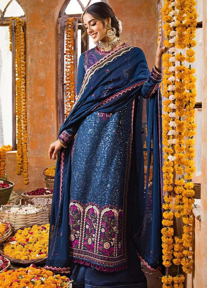 Asim Jofa Embroidered Lawn Unstitched Suit 3 Piece AJ23EL AJLR-19 - Luxury Lawn Collection
