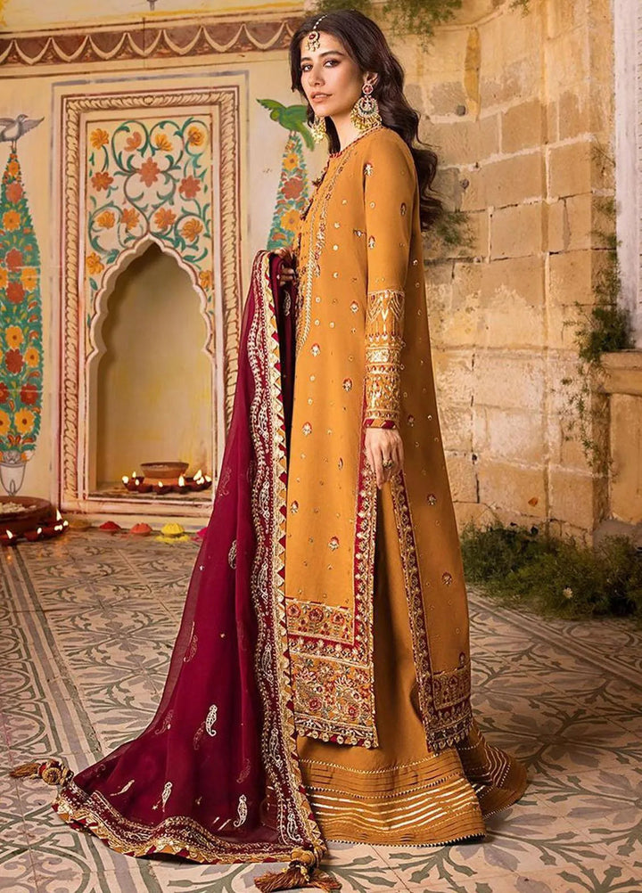 Asim Jofa Embroidered Lawn Unstitched Suit 3 Piece AJ23EL AJLR-20 - Luxury Lawn Collection