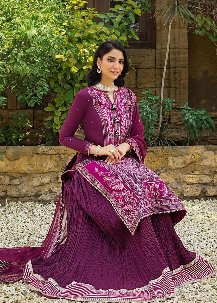 Asim Jofa Embroidered Lawn Unstitched Suit 3 Piece AJ23EL AJLR-21 - Luxury Lawn Collection