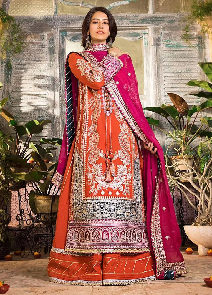 Asim Jofa Embroidered Lawn Unstitched Suit 3 Piece AJ23EL AJLR-22 - Luxury Lawn Collection