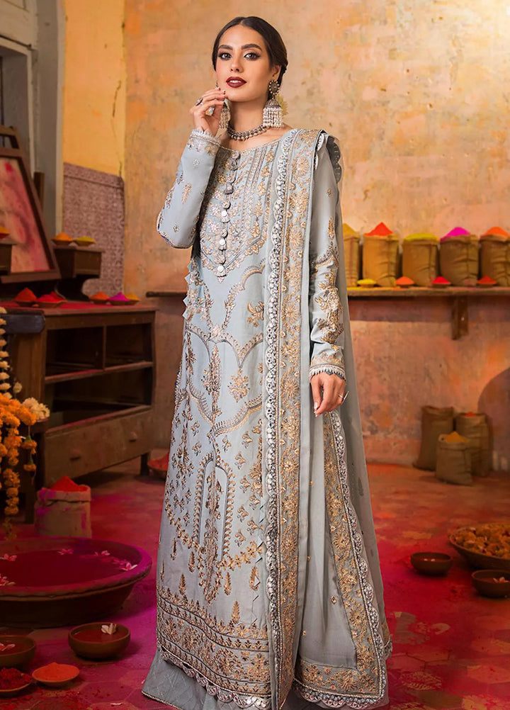 Asim Jofa Embroidered Lawn Unstitched Suit 3 Piece AJ23EL AJLR-23 - Luxury Lawn Collection