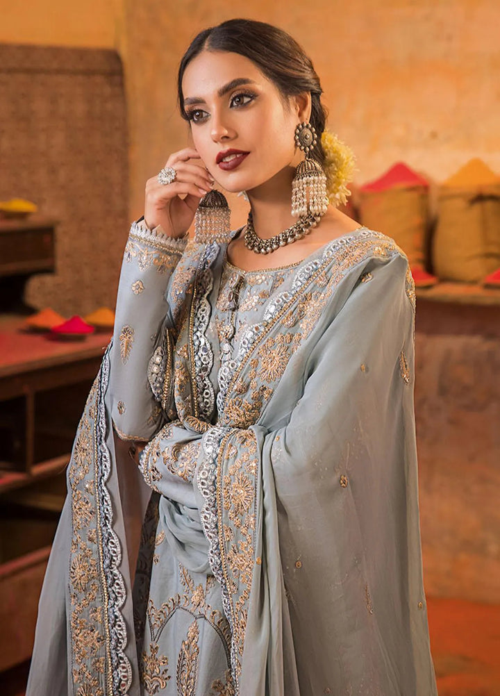 Asim Jofa Embroidered Lawn Unstitched Suit 3 Piece AJ23EL AJLR-23 - Luxury Lawn Collection