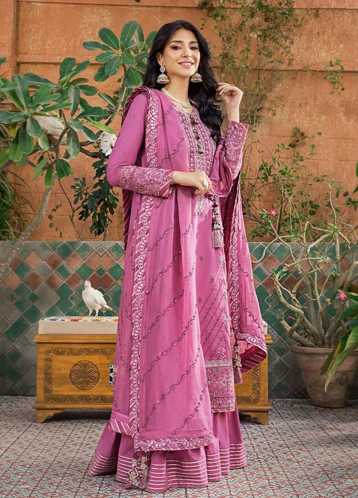 Asim Jofa Embroidered Lawn Unstitched Suit 3 Piece AJ23EL AJLR-24 - Luxury Lawn Collection
