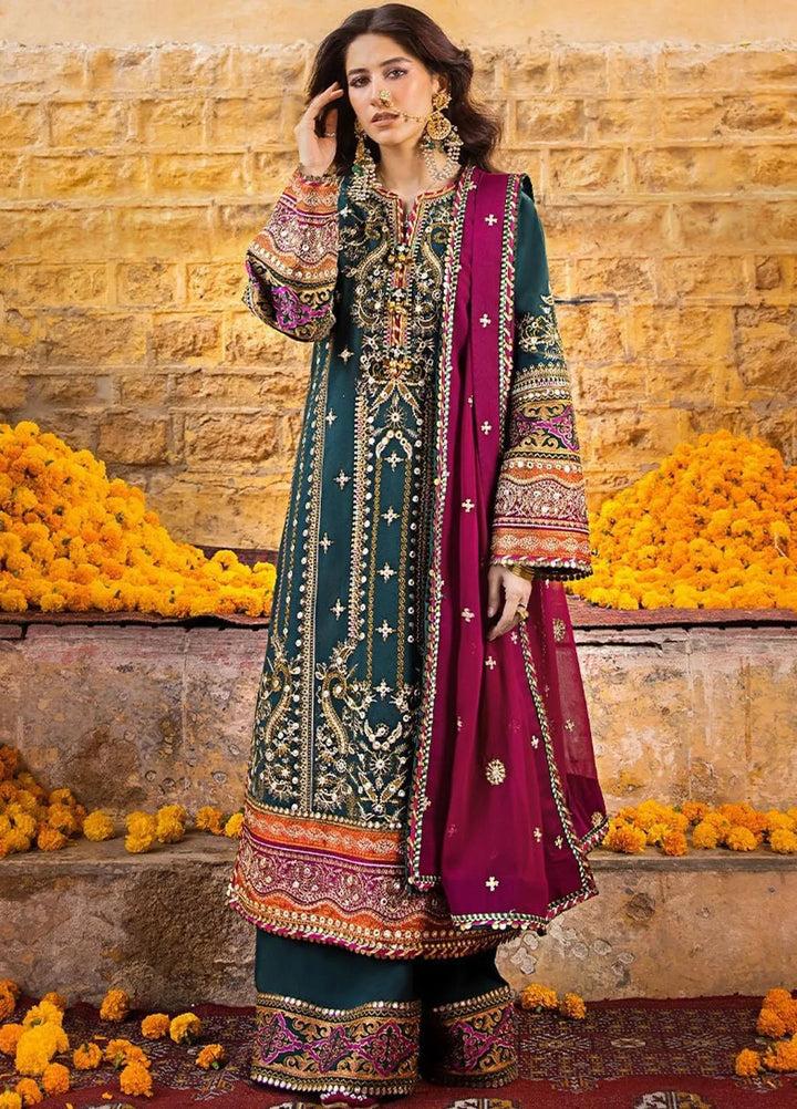 Asim Jofa Embroidered Lawn Unstitched Suit 3 Piece AJ23EL AJLR-25 - Luxury Lawn Collection