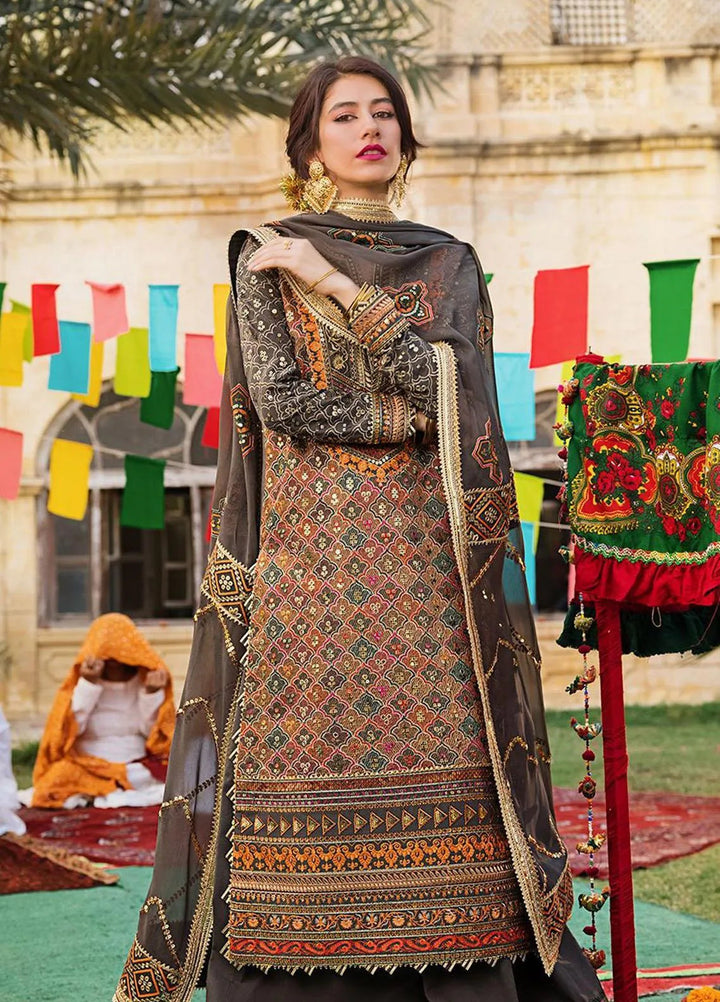 Asim Jofa Embroidered Lawn Unstitched Suit 3 Piece AJ23EL AJLR-27 - Luxury Lawn Collection