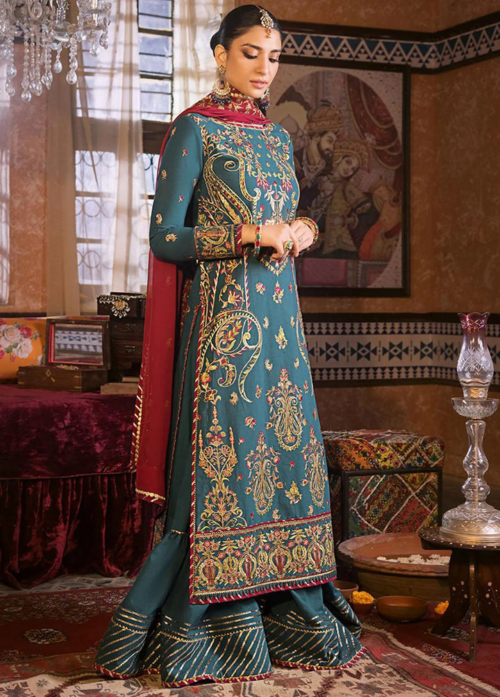 Asim Jofa Embroidered Lawn Unstitched Suit 3 Piece AJ23EL AJLR-28 - Luxury Lawn Collection