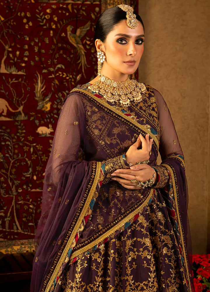 Asim Jofa Embroidered Net Unstitched Suit 3 Piece AJ23VF AJVF-03 - Festive Collection