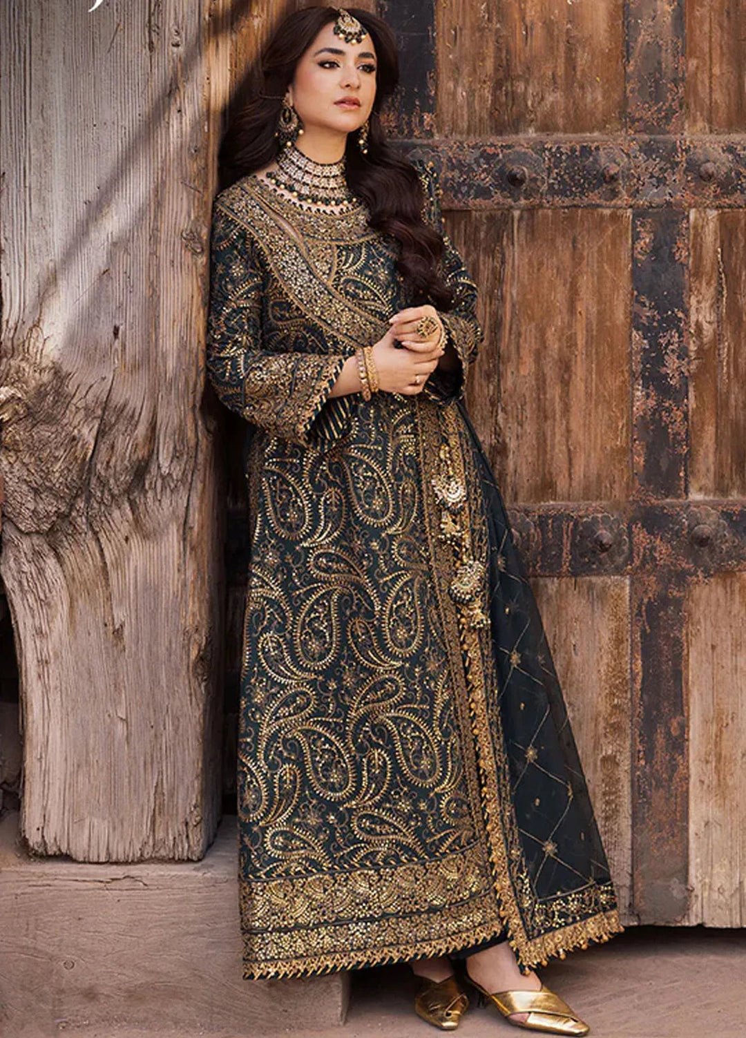 Asim Jofa Embroidered Paper Cotton Unstitched Suit 3 Piece AJ24CE AJCE-03 - Formal Collection