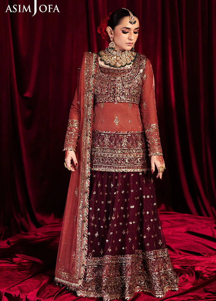 Asim Jofa Embroidered Silk Suits Unstitched 2 Piece AJ24M AJMV-04 - Luxury Collection