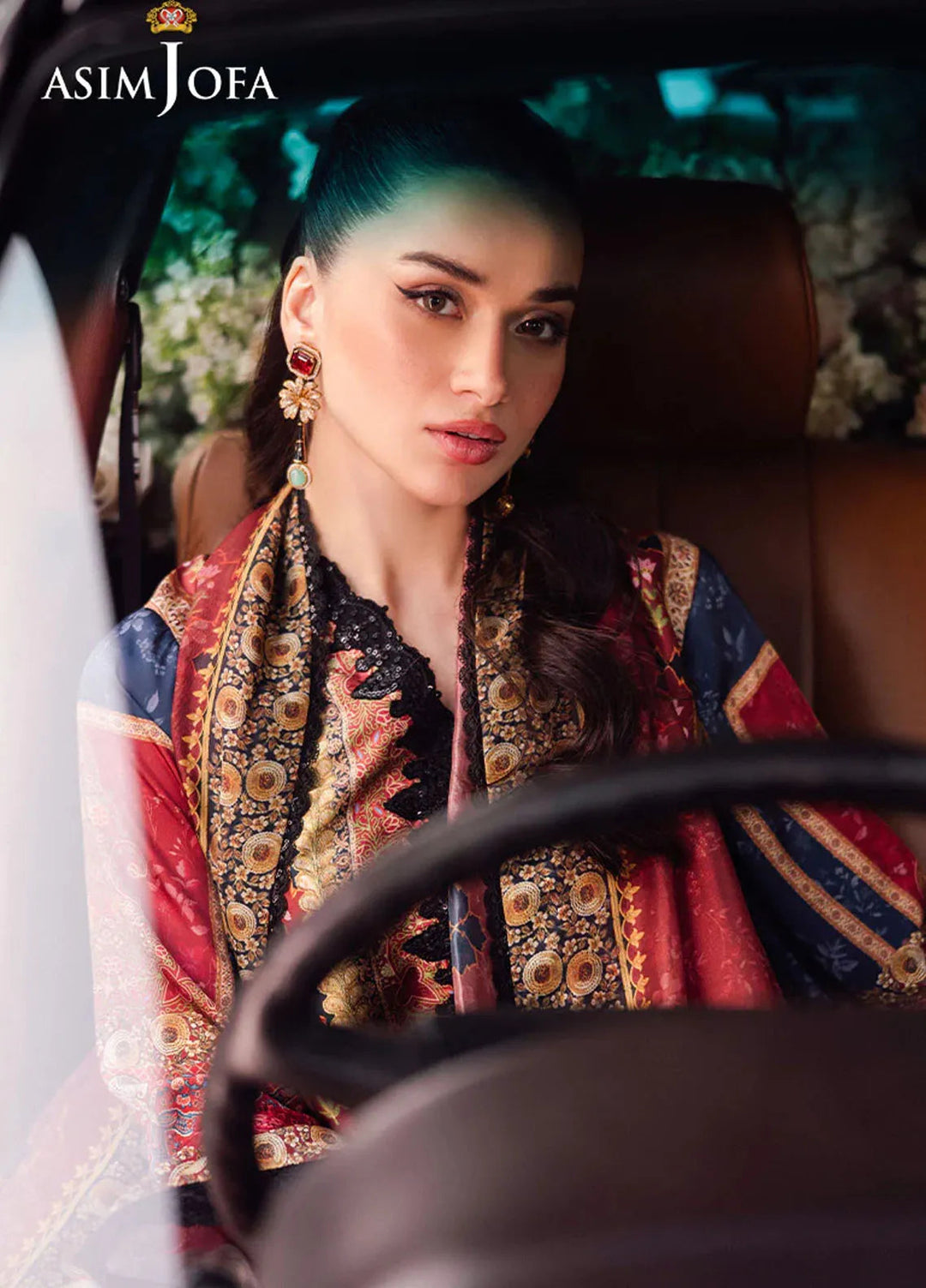 Asim Jofa Embroidered Silk Suits Unstitched 3 Piece AJ25CS AJRS-05 - Formal Collection