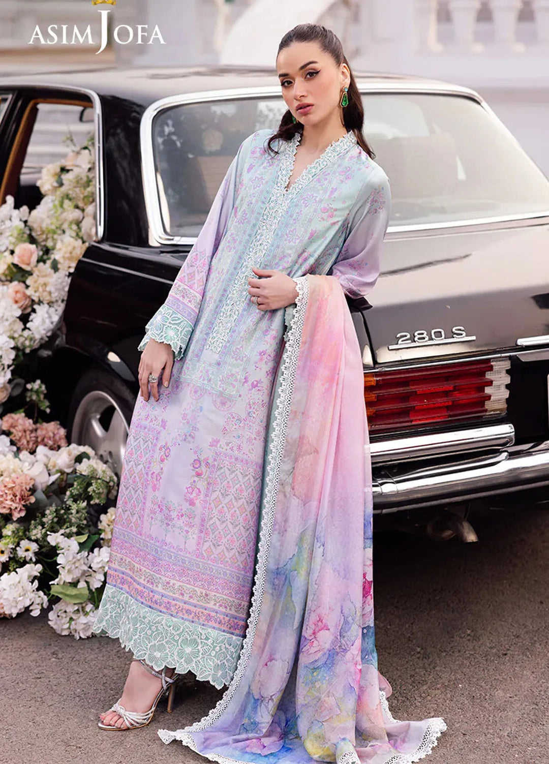 Asim Jofa Embroidered Silk Suits Unstitched 3 Piece AJ25CS AJRS-07 - Formal Collection