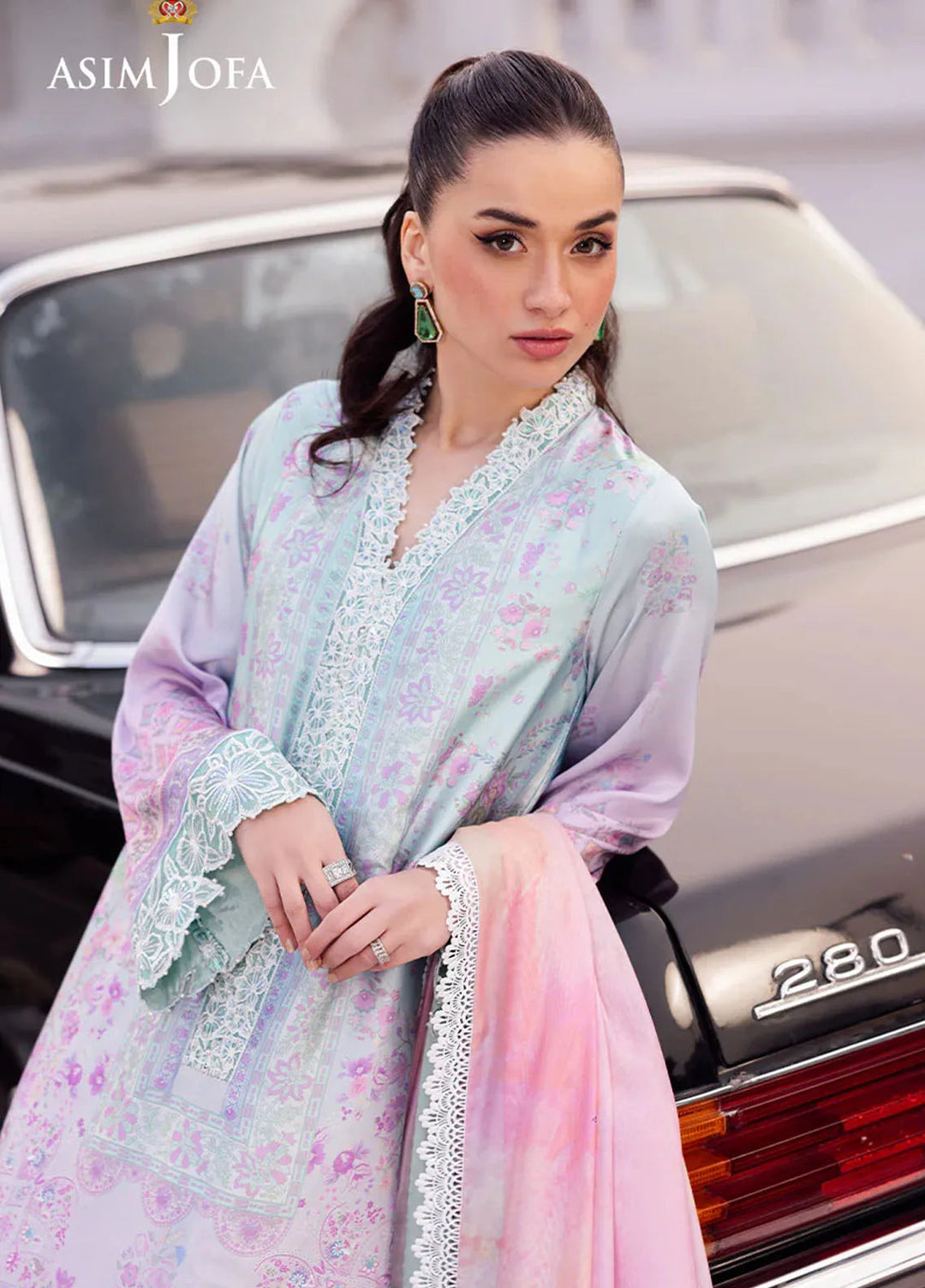 Asim Jofa Embroidered Silk Suits Unstitched 3 Piece AJ25CS AJRS-07 - Formal Collection