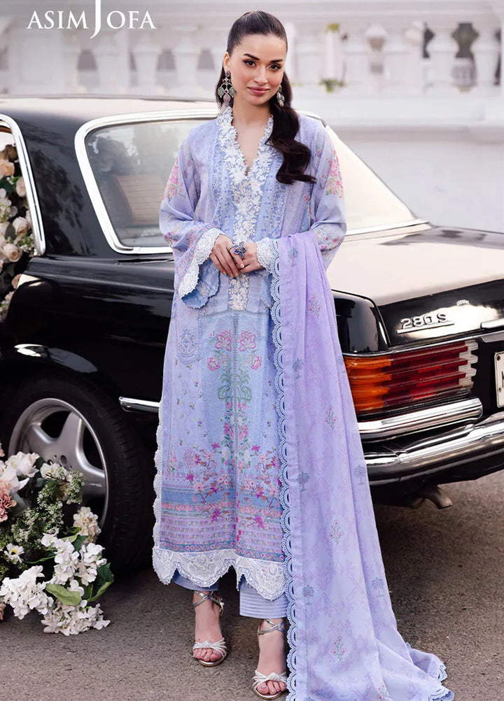 Asim Jofa Embroidered Silk Suits Unstitched 3 Piece AJ25CS AJRS-08 - Formal Collection