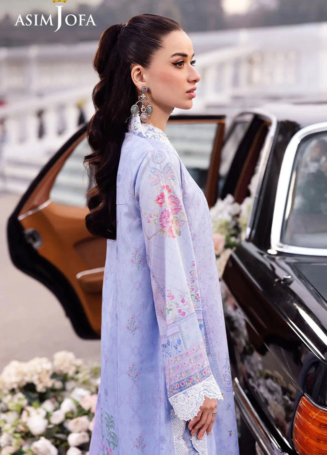 Asim Jofa Embroidered Silk Suits Unstitched 3 Piece AJ25CS AJRS-08 - Formal Collection