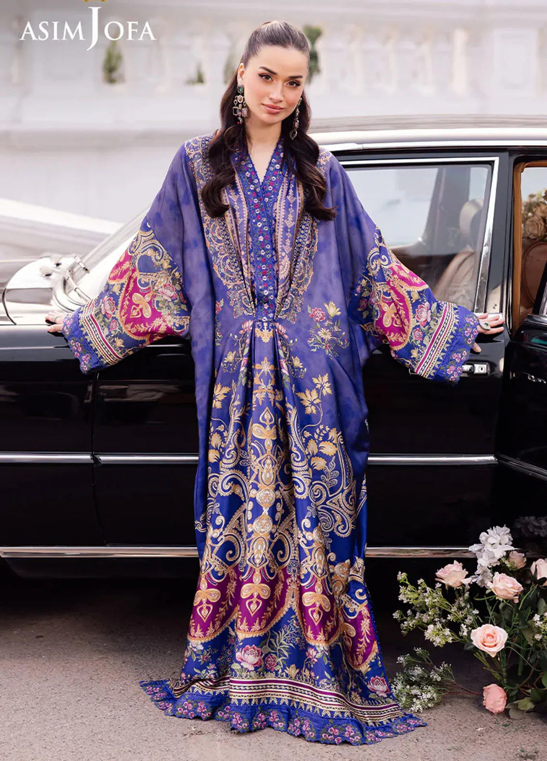 Asim Jofa Embroidered Silk Unstitched Kaftan AJ25CS AJRS-06 - Formal Collection