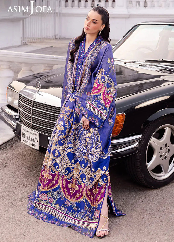 Asim Jofa Embroidered Silk Unstitched Kaftan AJ25CS AJRS-06 - Formal Collection