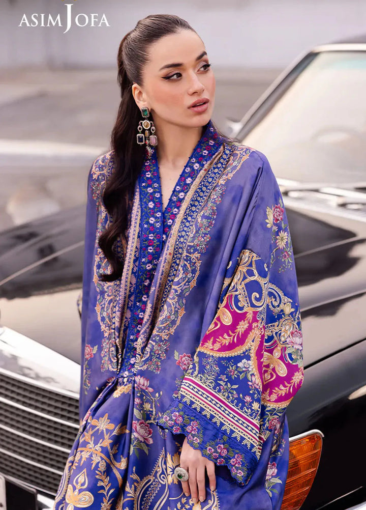 Asim Jofa Embroidered Silk Unstitched Kaftan AJ25CS AJRS-06 - Formal Collection