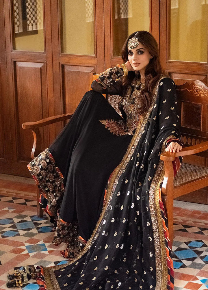 Asim Jofa Embroidered Unstitched Suit 3 Piece AJ23EF AJKM-01 - Festive Collection