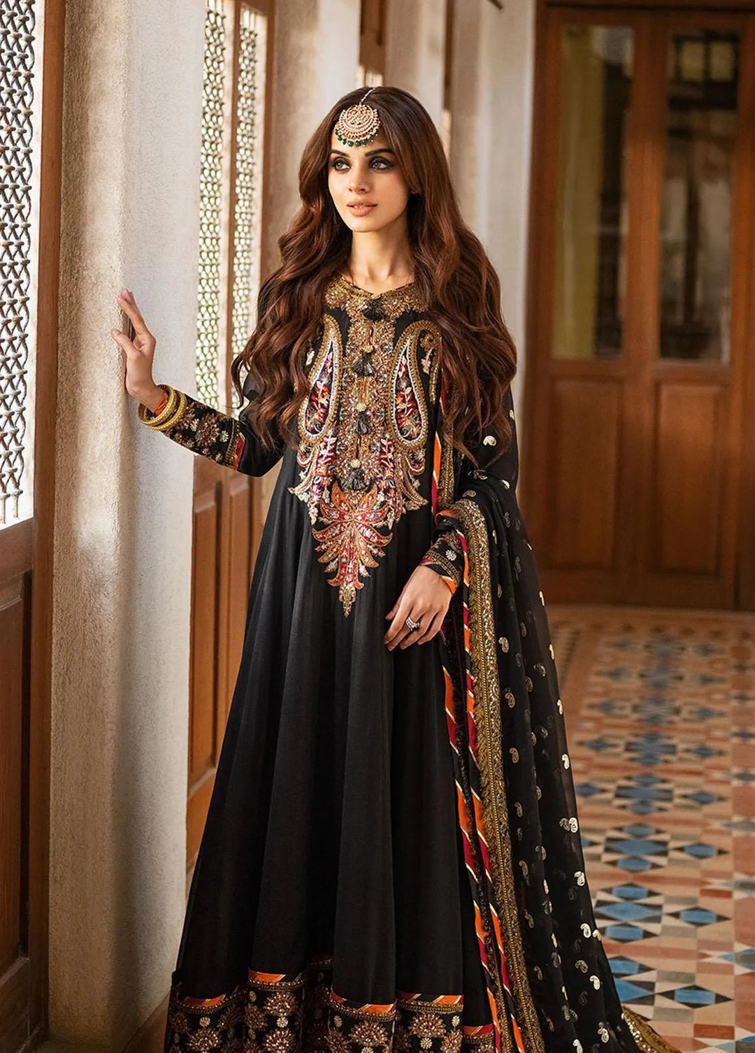Asim Jofa Embroidered Unstitched Suit 3 Piece AJ23EF AJKM-01 - Festive Collection