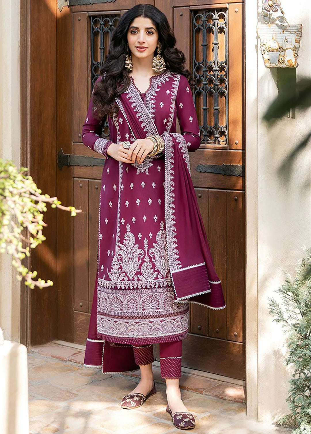 Asim Jofa Embroidered Unstitched Suit 3 Piece AJ23EF AJKM-02 - Festive Collection
