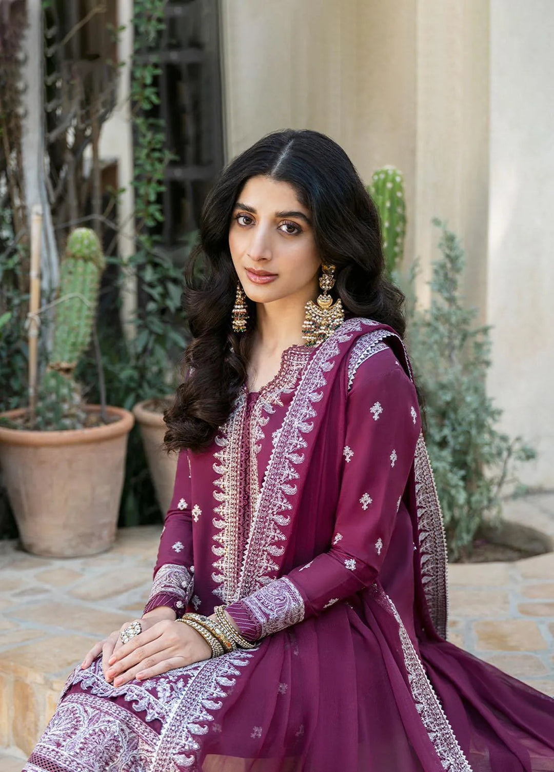 Asim Jofa Embroidered Unstitched Suit 3 Piece AJ23EF AJKM-02 - Festive Collection