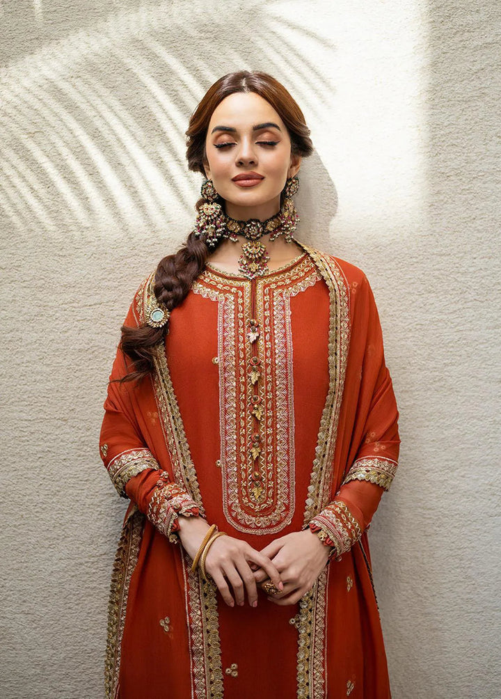 Asim Jofa Embroidered Unstitched Suit 3 Piece AJ23EF AJKM-03 - Festive Collection