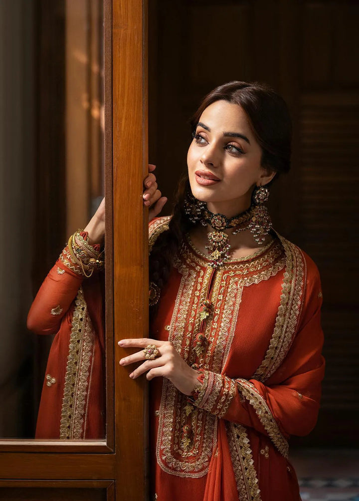 Asim Jofa Embroidered Unstitched Suit 3 Piece AJ23EF AJKM-03 - Festive Collection