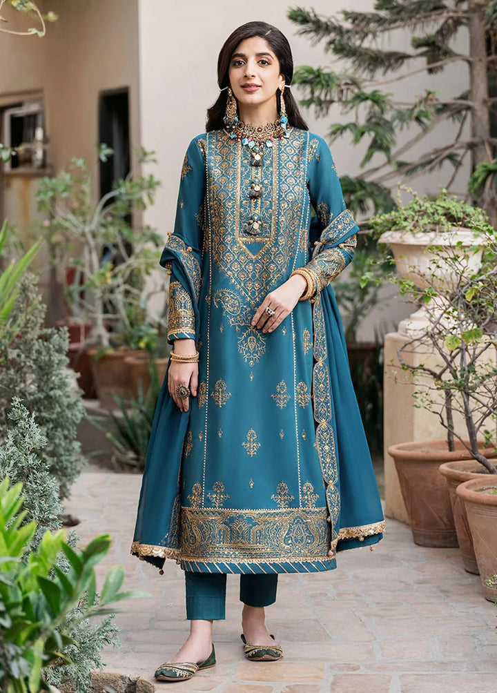 Asim Jofa Embroidered Unstitched Suit 3 Piece AJ23EF AJKM-04 - Festive Collection