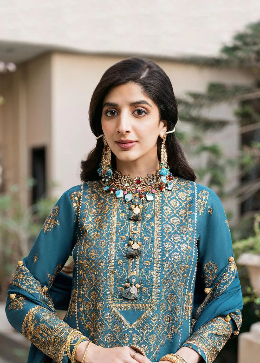 Asim Jofa Embroidered Unstitched Suit 3 Piece AJ23EF AJKM-04 - Festive Collection