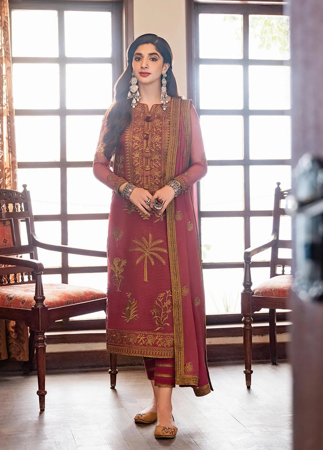 Asim Jofa Embroidered Unstitched Suit 3 Piece AJ23EF AJKM-06 - Festive Collection