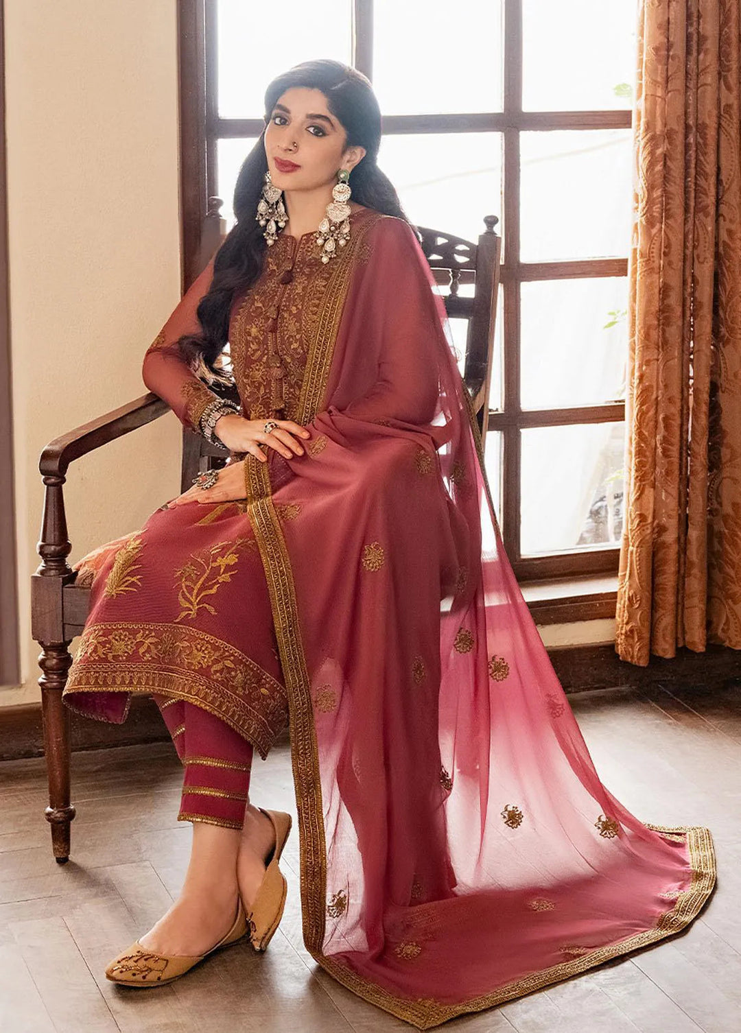 Asim Jofa Embroidered Unstitched Suit 3 Piece AJ23EF AJKM-06 - Festive Collection